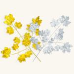 SPECIALYOU.IN Pack of 12 Artificial Silver and Golden Maple Leaves Garland Hanging, Fake Autumn Plants for Decoration, Window, Wall, Door, Home Decor Items