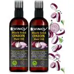 Livincy Onion Hair Oil For Hair Growth, Hair Fall Control Men And Women 200 Ml Pack Of 2