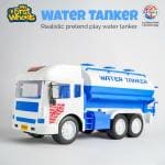 NAVRANGI Pull Back Water Tanker Truck, Friction Power Toy for 3 Years Old Boys and Girls
