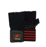 FitRaptors Mesh Gym Gloves with 80mm Wrist Support and swade Palm Resistance (Black)