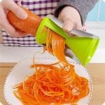 DG PRIME COLLECTION Kitchen Spiral Cutter for Vegetables | Stainless Steel Cutting Spiral Slicer, Perfect Noodles Shaped Slicer Salad Maker Cutter for Carrot, Cucumber, Radish, Beet, Potato (PACK of 1, Multicolor)