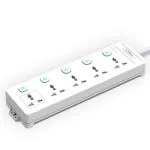 EMBOX 10A Extension Board 5 Socket 5 Switch Extension Box 2500w, Extension Cord, Safety Shutter Protection (5 Meter Cable)