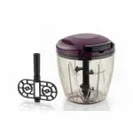 Black Bird Multipurpose Handy & Compact Chopper, Cutter for Kitchen, Mixer Set for Kitchen, 6 S.S. Blades + Whisker (950 ML Container, Magenta) (Made in India)