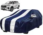 MOCKHE Car Cover Compatible Innova Hycross with Mirror Pocket, Water Resistant, Triple Stitched, Hycross Car Cover- Navy White