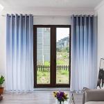 Amazures Polyester Gradient Design Digital Printed Curtain - 4 x 5 Feet (Pack of 2)