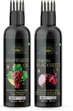 Desi Crew Grapeseed and Onion Blackseed Oil for Skin, Body and Hair Care 100 ml Each