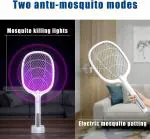Mosquito Bats Racket Killer Five Nights Mosquito Killer Racket Rechargeable Handheld Electric Fly Swatter Mosquito Killer Racket Cheese Board and Knife Set (Mosquito Racket)