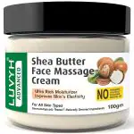 Luvyh Shea Butter Face Massage Cream (100g) for Moisturizing, Hydrating, Nourishing for All Skin Types No Parabens, No Mineral Oil, No Sulphate, No Silicone