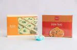 Kesar Sweets| Soan Papdi (500 g) , Bhakarwadi (250 g) , Candle, Greeting Card, Pure Desi Ghee Mithai, Homemade Sweets Gifts Pack for Family, Friends & Staff