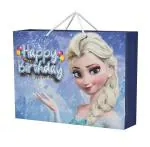 PPJ -FROZEN THEME HAPPY BIRTHDAY PARTY (30 Pcs.) PAPER CARRY BAG, 16 Inch X 12 Inch X 4 Inch RETURN GIFT/HAPPY BIRTHDAY/RETURN GIFTS/GIFTS/GIFT BAGS/GIFT COVERS (LARGE) (Pack of 30)