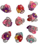 Dazz Look Desinger Crystal Hair Clutches/Hair Clips/Hair Accessories for Girls, Kids, Womens, Multicolor, Pack of 10