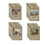 Gatmos Designed One Piece Wanted Poster and Sticker Set Of 18 for Wall Decoration - Unframed - Peel and Stick Strip - 6x4 Inches
