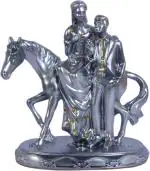 Sigaram Handicraft Ceramic Couple Human Figurine Decorative Showpiece - 12 cm