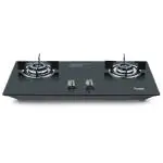 Prestige Desire Hobtop PHTD 02 AI Black L P Gas Table( with 8mm Thick Superior Toughened Glass Top, 2 Sabaf Burners, Auto Ignition)