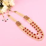 JIYANSHI FASHION :Pearl beads Dulha groom sherwani Necklace/Moti Mala for Men for wedding | Exquisite Groom Mala | Perfect for Grooms