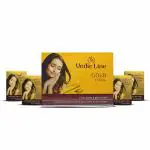Vedicline Gold Facial Monodose Kit Improve skin elasticity & Slows Down Anti-ageing with Gold & Saffron, Almond oil Giving Beautiful golden glow on the skin (Pack of 4)