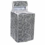 Classic Top Load Washing Machine Cover Suitable for Voltas 6.5 Kg, 7 Kg | 54Cms X 54Cms X 88Cms | | Black Flower
