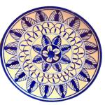 YUGO White Ceramic Hand Painted Serving Platter (pack of 2)