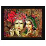 ArtX Multicolor Radha Krishan Ji Traditional Wall Art 10.0 x 13.0 Inch