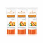 Meglow Apricot Scrub Pack of 3 (70gm each) - enriched with Natural Apricot Extract, Vitamin E | helps to make Skin Smooth and Radiant