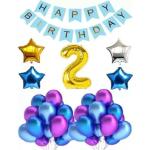 Acril age 2HB BLU PPLGOLD THEME Balloon