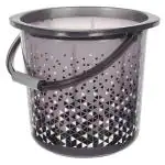 Kuber Industries Plastic Unbreakable Tinted Print Bathroom Bucket With Strong Handle,18 Ltr. (Gray)