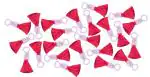 Craft Love Red Silk Pearl Moti Thread Silk Tassel Latkan Hangings (Pack Of 25)