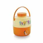 Cello Travel Star Pastic Insulated Water Jug | Inner Stainless Steel Jug | Hot & Cold | Easy To Carry | 5 litres, Orange