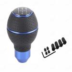 Huuso Car 5 Speed Manual Transmission Gear Shift Knob Momo Silicone-Blue With 4 Adapters And Allen Screws Compatible With Mahindra Thar (2020-2023)