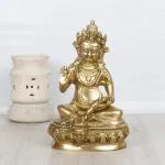 ARTVARKO Handmade Solid Brass Kuber Statue - 8 inch
