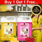 Bliss & Blush Dish wash Liquids Yellow 5Liter & Pink 5Liter Combo pack| Eco-Friendly, Herbal| Removes Tough Grease