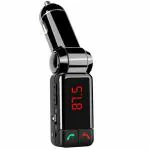 ROCKTECH Universal Wireless Bluetooth FM Transmitter in Car FM Adapter Car Kit with Hand-Free Call/Stereo Music Player and USB Car Charger