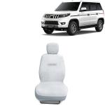 Kingsway Towel Fabric Car Seat Covers for Mahindra Bolero Neo, 2021 Onwards Model, Material: 100% Cotton, Color : White, Complete Set of All Seats (Car Specific Front + Rear Seat Covers)