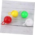RK BROTHERS GROUP Disposable Poncho Ball Rain Ponchos - Reusable Emergency Rain Cape Transparent Raincoat with Hood, Portable Hooked Rain Poncho for Outdoor Concert, Stadium, Camping(Pack Of 4)