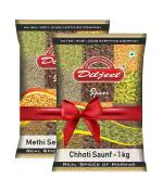 Diljeet Spices 1Kg Dana Methi +1Kg Chhoti Saunf {2KG TOTAL}