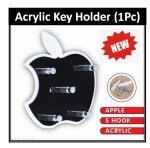 Xopy Acrylic stylist Apple Shape Key Holder/Key Stand With 5 S.S. Hooks (Pack of 1)