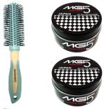 Buy Tya Salon Blue Round Brush With Japan Hair Wax 100G Each (Set Of 3)