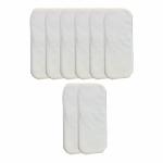 Chinmay Kids Unisex Baby Diaper Insert Pad 4 Layer Mircofiber Reusable And Washable Cloth Diaper Liner Pad for Small Toddler and Newborn Babies, Age 0-24 Months, White (Pack of 8)