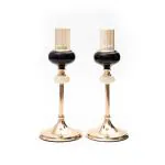 EZ Life Gold and Black Metal Candle Stand Set (Set of 2) Pack of 1