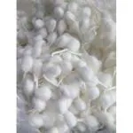 PUJAHOME Premium Quality Phool Batti Round Cotton Wicks for Puja with Kesar Tip | Diya Batti for Pooja | Handmade Cotton Wicks | GOL Diya Batti (Pack of-500)
