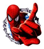 Divinedesigns Multicolor Vinyl Spiderman Thumbs Wall Sticker