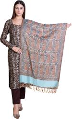 Oswal Women Blue Printed Viscose Shawl (Free Size)