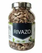 Rivazo 100% Natural Organic Unpeeled Cashew NW Cashews-Skin for Natural Taste- Pet Jar 500 Grams