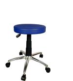 Sitwell Blue Fabric Study Cushion Stool With Revolving Mechanism