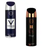 Armaf Voyage Bleu & Beau Elegant Body Spray for Men & Women (Each, 200ml) Combo of 2