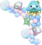 Grand Shop Multicolor Aluminium, Rubber Octopus, Sea Shell, Star Foil Balloons, Transparent Bubble Balloon, Latex Balloons, Balloon Arch Strip, Glue Dot Tape