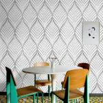 Jaamso Royals Silver Color Modern Stripe Design Peel And Stick Home Décor Wall Décor (200cm x 45cm)