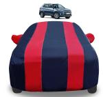 Auto Hub Car Cover Compatible with Hyundai Creta Old (Model : 2015-2019) with Mirror Pockets, Triple Stitched, Navy, Red, Water Resistant Car Body Cover