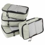 BDDELZ Packing Cubes Travel Pouch Bag Suitcase Luggage Organiser | Set of 4 | Size-Small | Color-cream