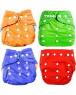 BEAUQIQ BABY Reusable and Adjustable Cloth Daiper Nappies Medium (Pack of 4)